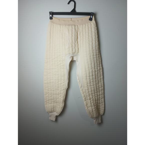 Vintage 1970s Quilted Thermal Liner Pants Men's Size Medium Made in USA - Picture 1 of 6